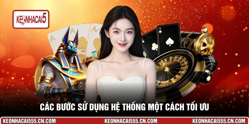 Các bước sử dụng hệ thống một cách tối ưu